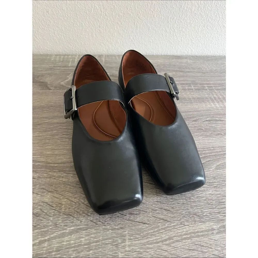 New Franco Sarto Oakes Mary Jane Black Leather 8.5M - Picture 2 of 9